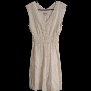 Dress Barn White Lace Coastal Sleeveless Dress Size 4 NWT